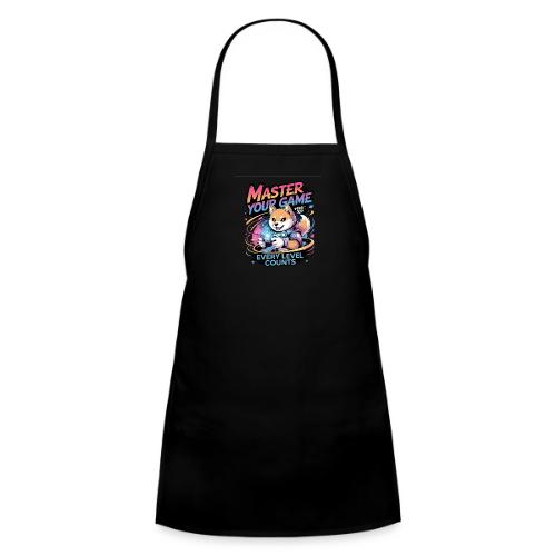 Cute Gamer Shiba Inu Level Up - Kids' Apron