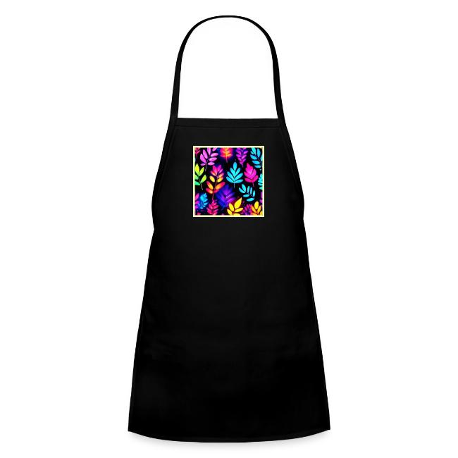 Neon Leaves Abstract Pattern