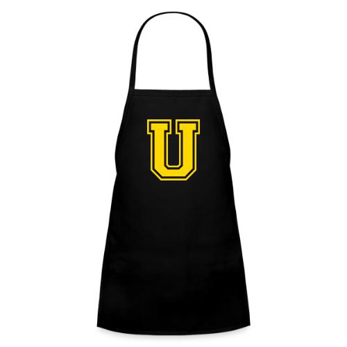 Letter U – Capital Athletic Alphabet Monogram - Kids' Apron