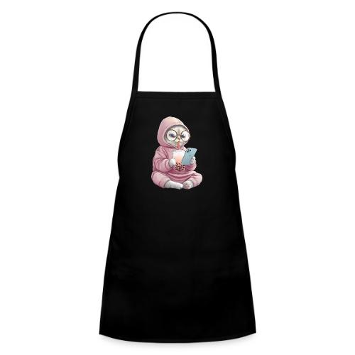 Cool Cat Bubble Tea Cartoon Design - Kids' Apron