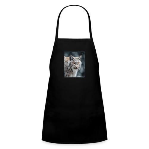 Lynx Portrait Piercing Eyes Design - Kids' Apron