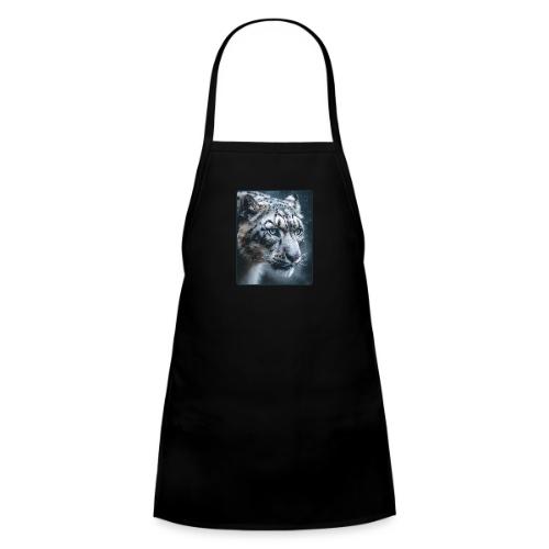 Snow Leopard Blue Eyes Design - Kids' Apron
