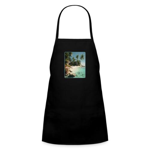 Serene Tropical Beach Floral Design - Kids' Apron