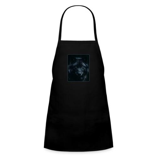 Black Wolf Intense Eyes Portrait Design - Kids' Apron