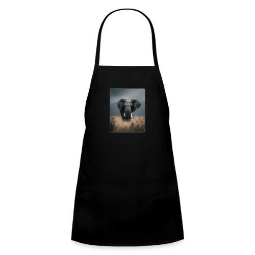 Majestic African Elephant Portrait Design - Kids' Apron