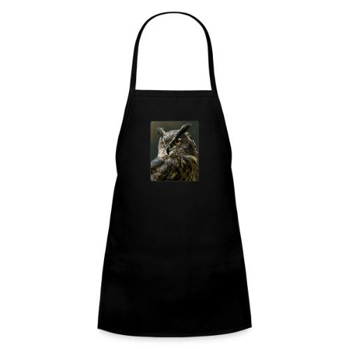 Eurasian Eagle Owl Portrait Design - Kids' Apron
