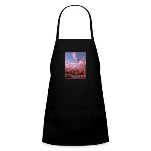 Cosmic Moon & Cosmos Flowers Art - Kids' Apron