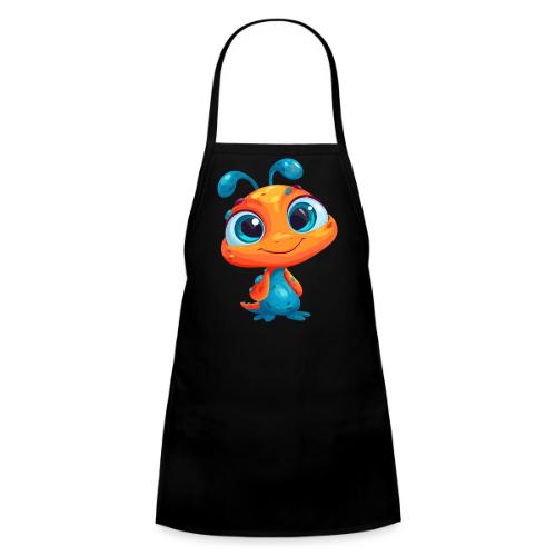 Fun Cartoon Alien in Orange and Blue - Kids' Apron