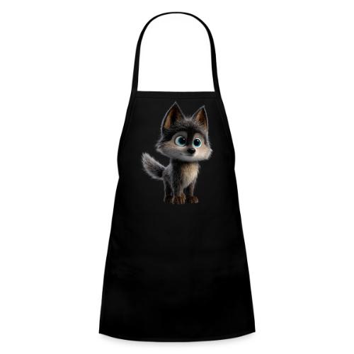 Innocent Cartoon Baby Wolf - Kids' Apron