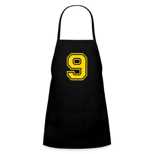 Number 9 in a classic athletic collegiate font - Kids' Apron