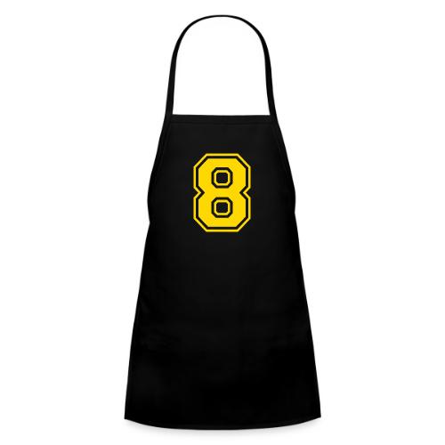 Number 8 in a classic athletic collegiate font - Kids' Apron