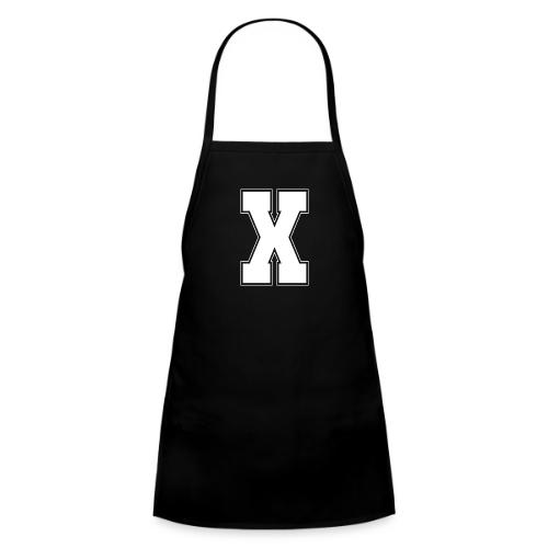 White Letter X – Varsity Alphabet Monogram - Kids' Apron