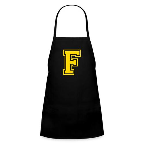 Letter F – Capital Athletic Alphabet Monogram - Kids' Apron