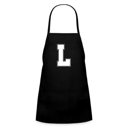 White Letter L – Varsity Alphabet Monogram - Kids' Apron
