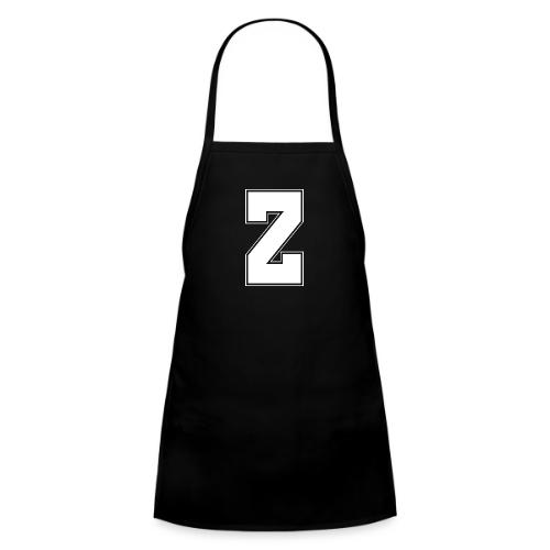 White Letter Z – Varsity Alphabet Monogram - Kids' Apron