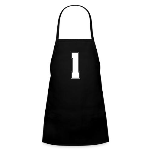 White Number 1 – Varsity Font - Kids' Apron