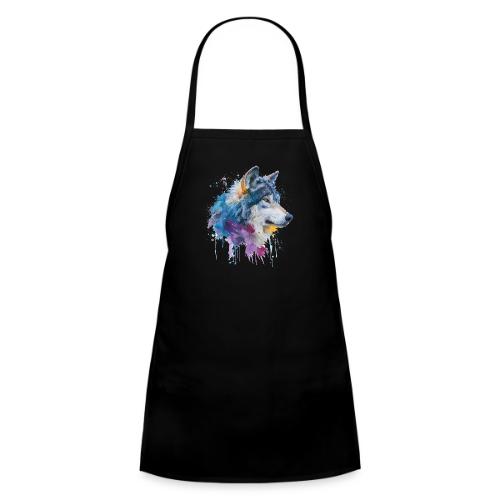 Splash-Art Wolf Head - Kids' Apron