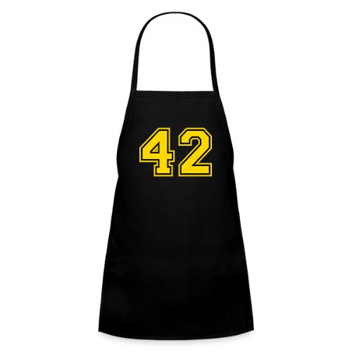 Number 42 in a classic athletic collegiate font - Kids' Apron