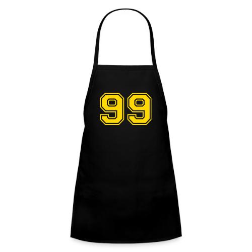 Number 99 in a classic athletic collegiate font - Kids' Apron