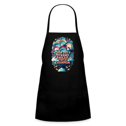 Dish Duty Dynamo T Shirt, Endless Cycle Champion - Kids' Apron