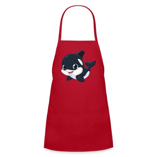 Playful Cartoon Baby Orca with Sweet Smile - Kids' Apron
