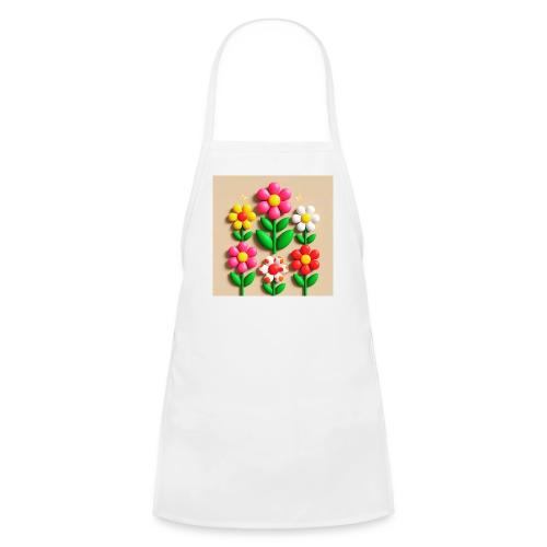 3D Flowers and Butterflies in Amber, Floral Design - Kids' Apron