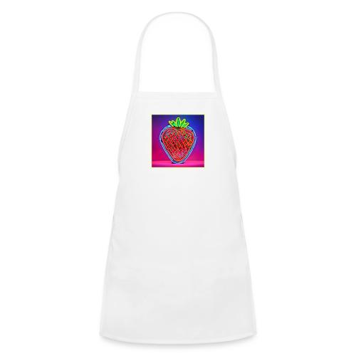 Vibrant Strawberry Neon Sign - Kids' Apron