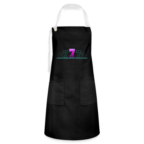 Number 7 in Magenta: Varsity Font - Artisan Apron