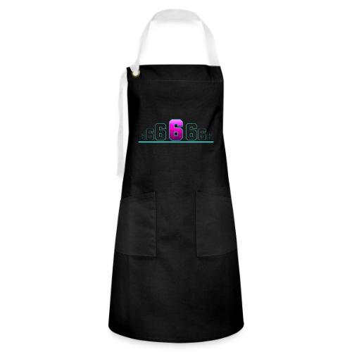 Number 6 in Magenta: Varsity Font - Artisan Apron