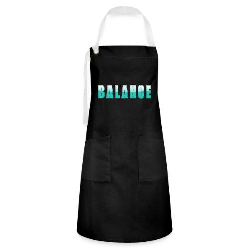 BALANCE Calm Teal Minimal Word Art Design - Artisan Apron