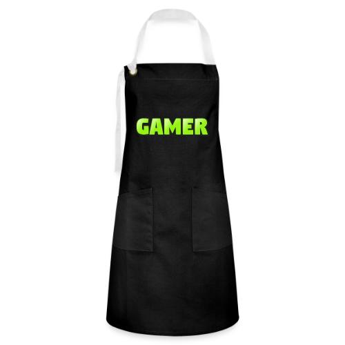 Gamer Neon Green Gaming Logo Design - Artisan Apron