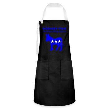 Donkey Pox ©WhiteTigerLLC.Com - Artisan Apron - black/white - Front