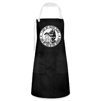 I Like My Coffee Black And Tea In The Harbor © - Artisan Apron - black/white - Front