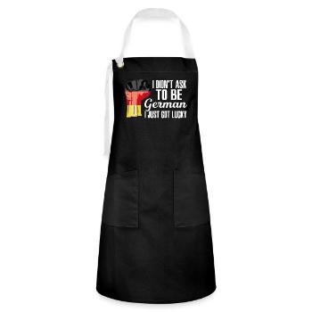 German Pride Germany Flag Grown German Roots - Artisan Apron - black/white - Front