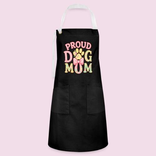 Proud Dog Mom Floral Paw Bow - Artisan Apron
