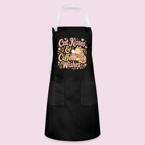 Cat Kisses & Coffee Wishes Faux Stitched - Artisan Apron