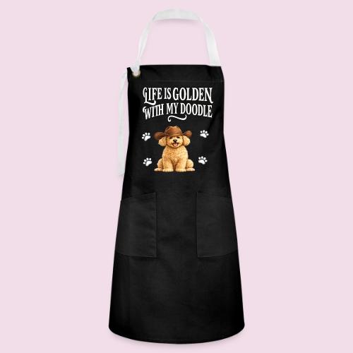 Life Is Golden With My Doodle Cowboy Goldendoodle - Artisan Apron