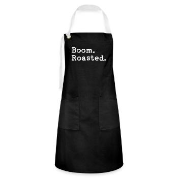 Boom. Roasted. - Artisan Apron - black/white - Front