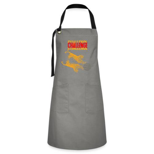 Double tiger fashion, jungle feline animals. - Artisan Apron
