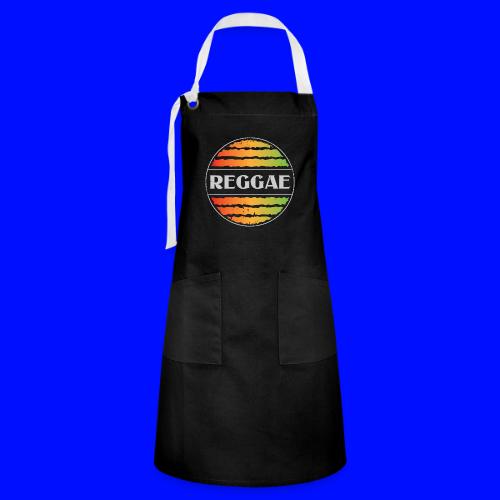 Reggae celebration vibrant rasta music design - Artisan Apron