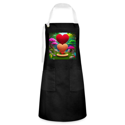 Double Heart, fantasy, nature and fantasy - Artisan Apron