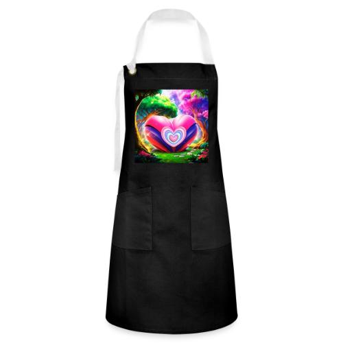 Double heart, fantasy, landscapes enjoy the magic - Artisan Apron