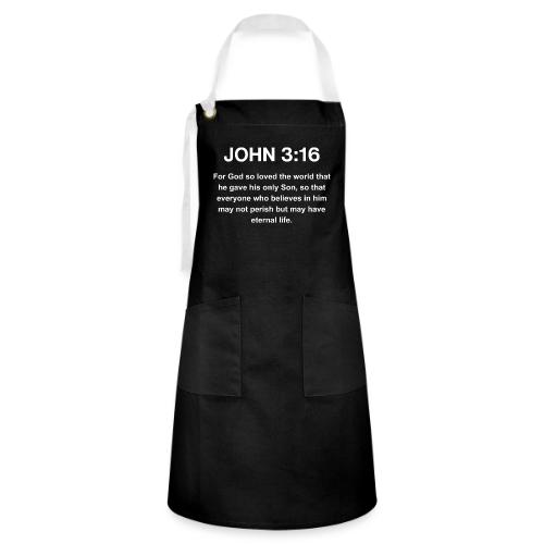John 3:16 Christian Apparel – White - Artisan Apron