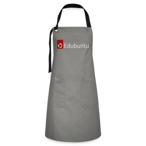 Edubuntu Logo 2023 - White - Artisan Apron