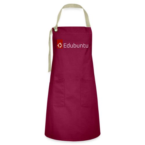 Edubuntu Logo 2023 - White - Artisan Apron