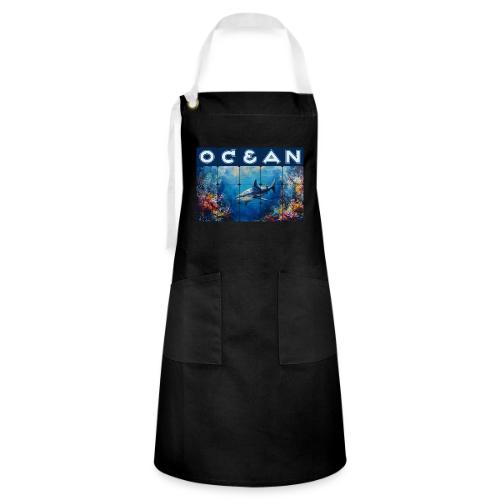 Ocean: Synthwave Shark - Artisan Apron