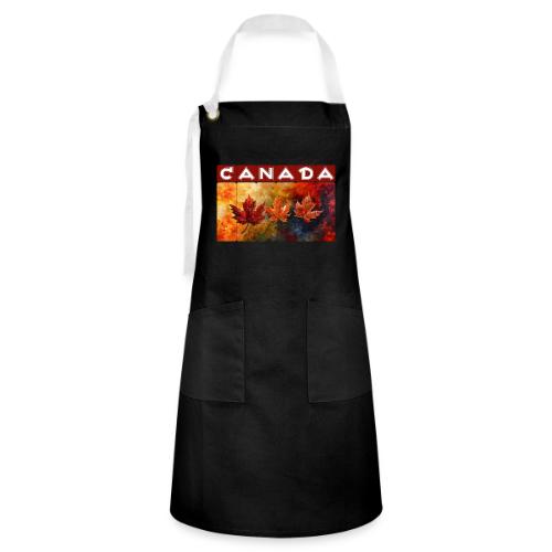 Painted Canada Leaves - Artisan Apron