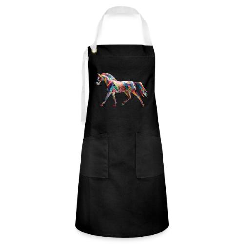 Colorful Abstract Horse Art Design - Artisan Apron