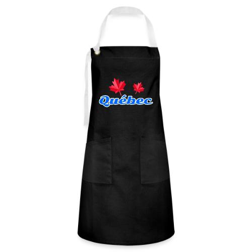 Québec with two red maple leaves - Artisan Apron