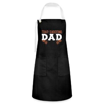 Trap Shooting Clay Shooting - Artisan Apron - black/white - Front